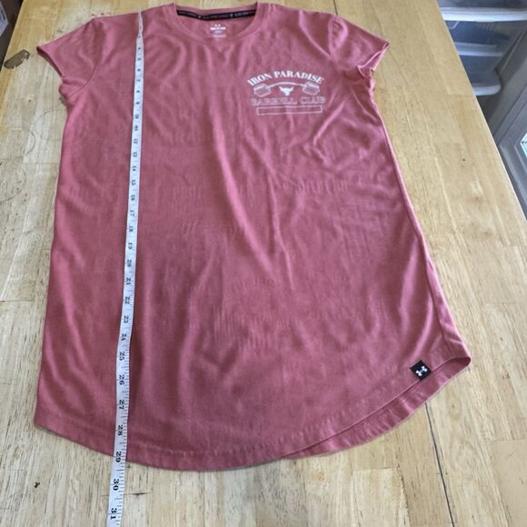Under Armour Project Rock Shirt Men Small Show Your Gym Iron Paradise Pink Coral - Picture 9 of 11
